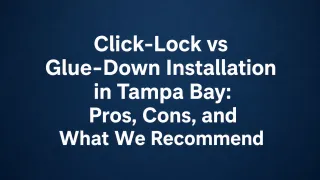 Close-up of click-lock tongue-and-groove connection during LVP installation in a Tampa Bay home